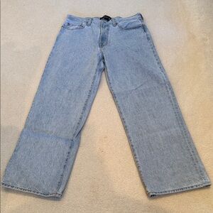 Abercrombie & Fitch Baggy Mens Light Blue Denim Jeans 100% Cotton
